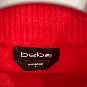 Bebe Vibrant Red Knit Top